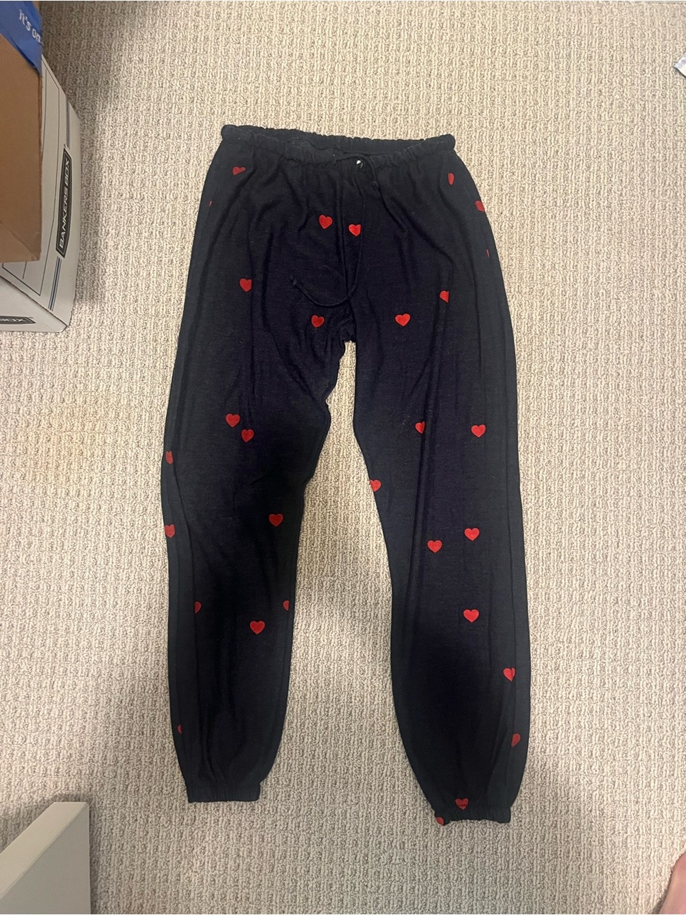 Navy Blue Elastic Waist Bottoms